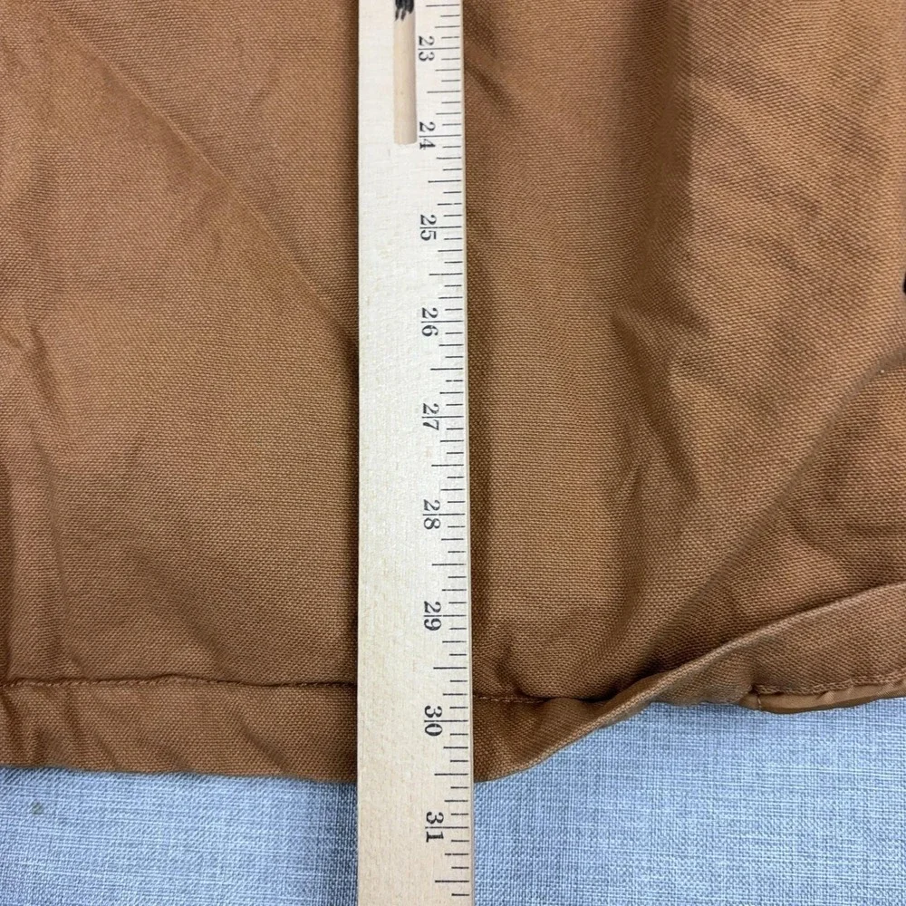 Dickies Jacket Mens XL Brown Canvas Hooded Quilted Lined Full Zip 5319 Workwear
